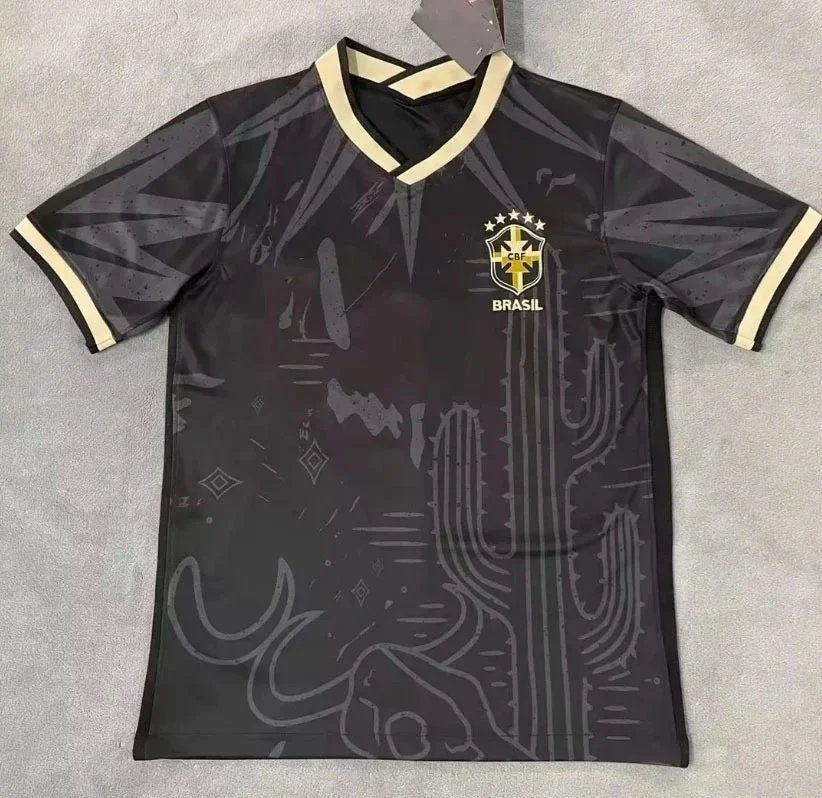 Brazil National Team Black Football Jersey 2023