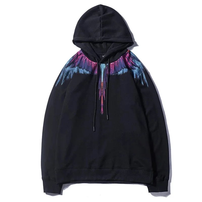 Colorful Wings Printed Hoodie for Men Women Fashion Streetwear Sweatshirt