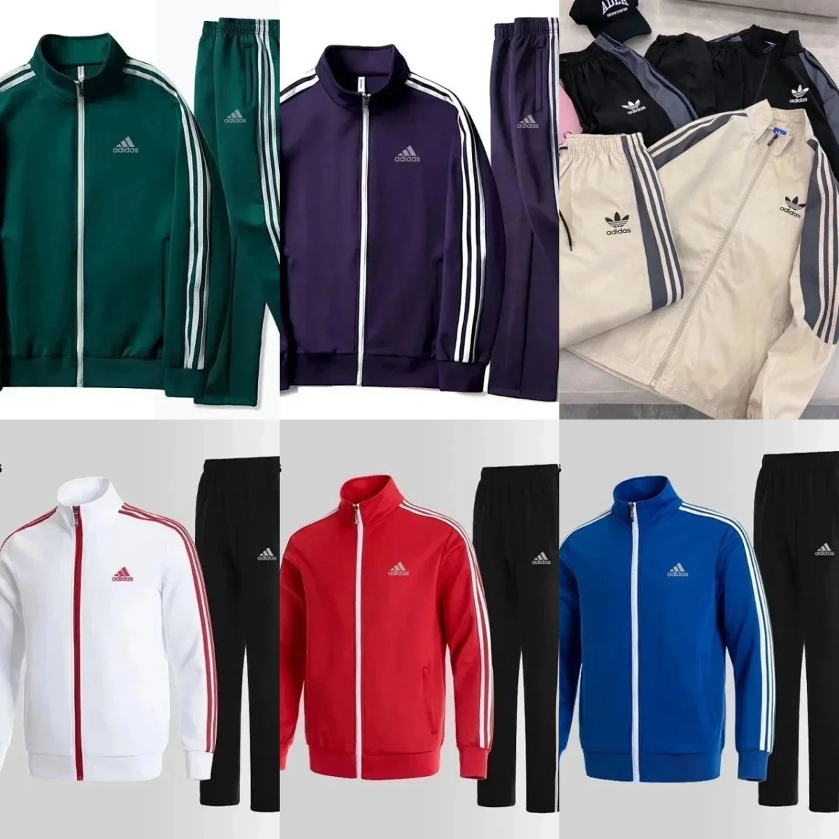 Adidas Classic Track Suit for Men and Women - Full Zip Jacket and Pants Set