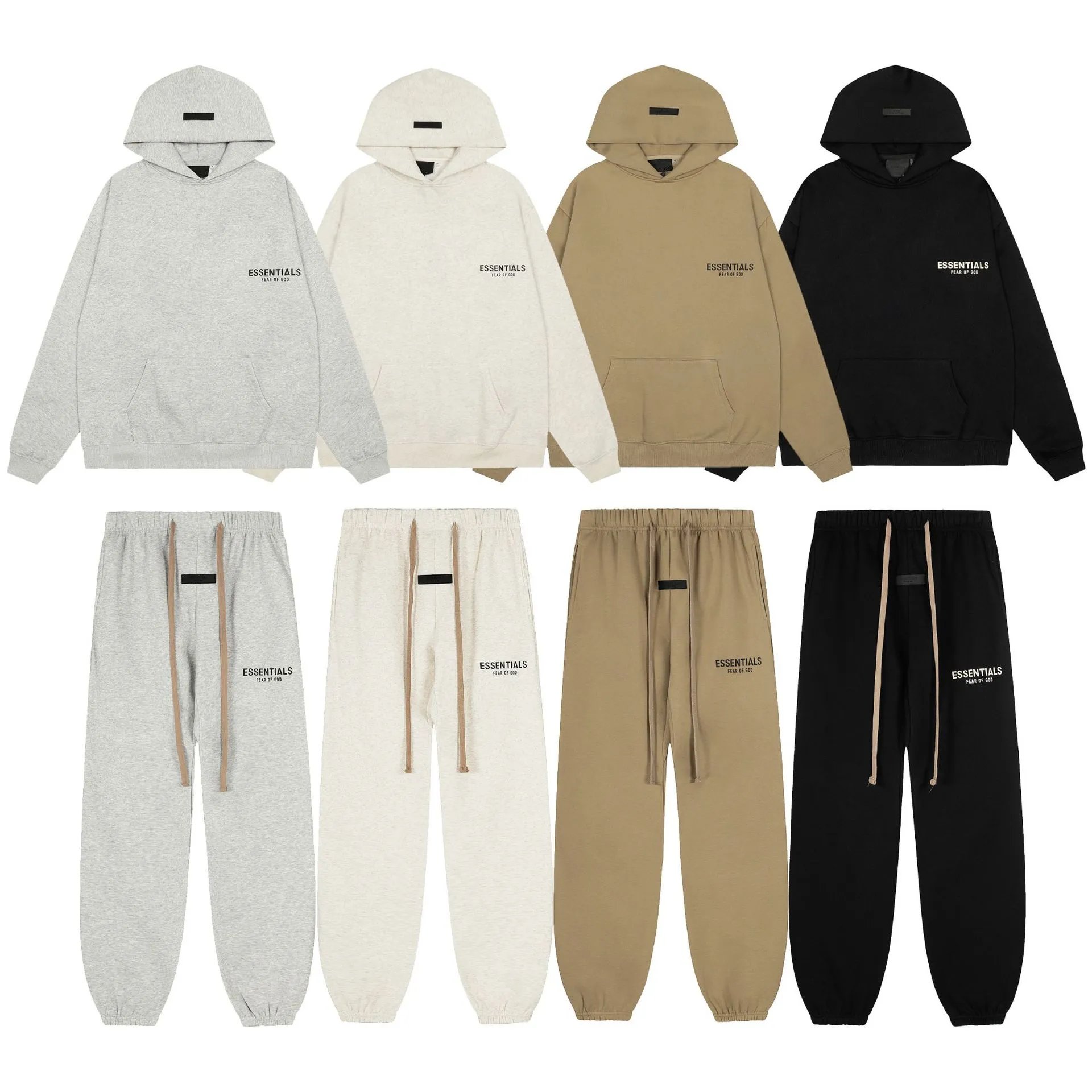 Essentials Hoodie and Sweatpants Set for Men Women Casual Streetwear Outfit