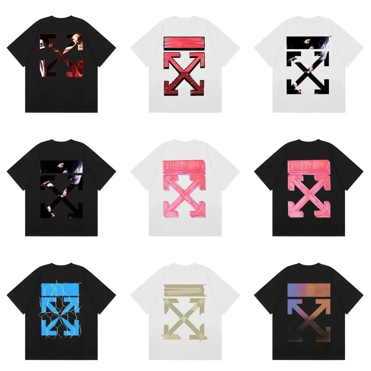 Off-White Arrow Logo T-Shirt Men Women Streetwear Fashion Tee