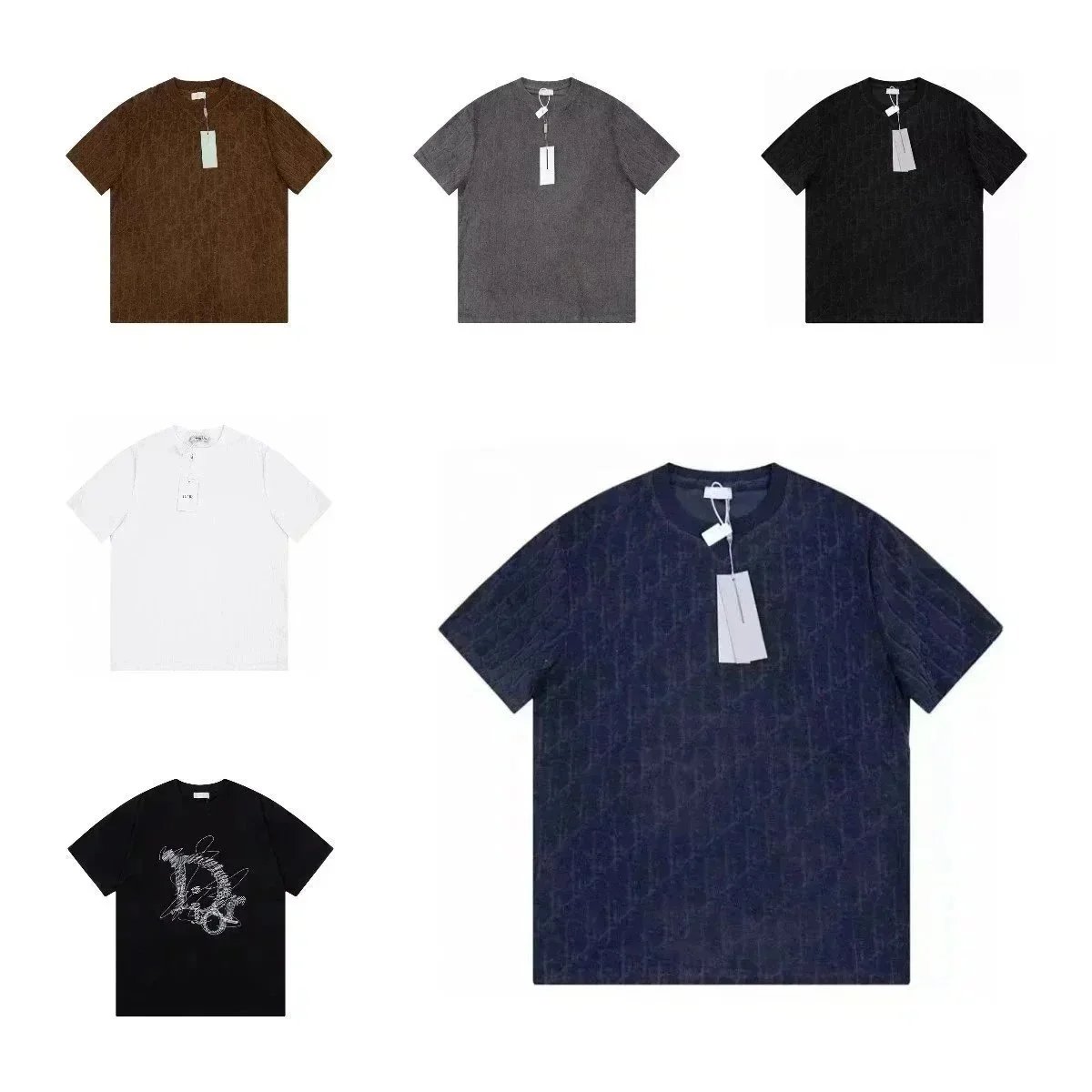 Dior Monogram T-Shirt Men's Fashion Streetwear
