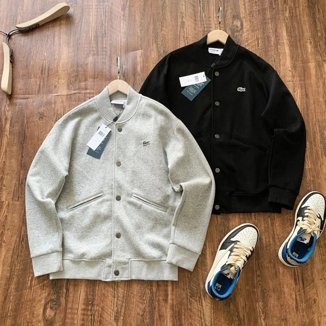 Lacoste Men's Bomber Jacket in Gray and Black