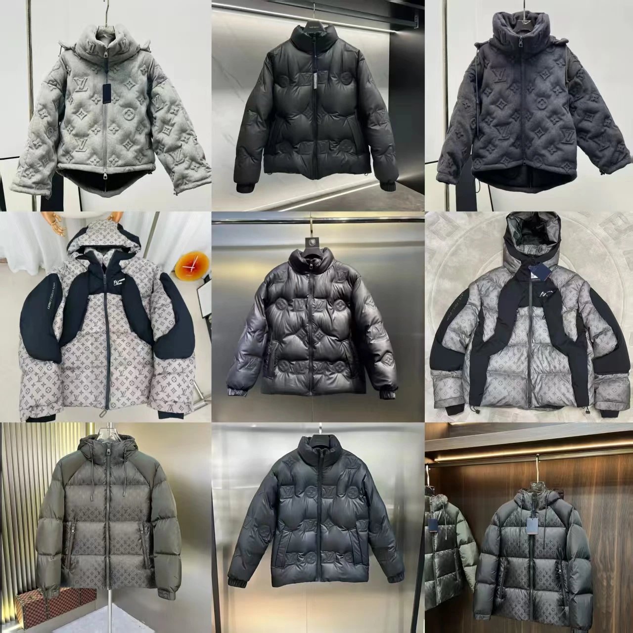 Luxury Monogram Puffer Jacket for Men and Women