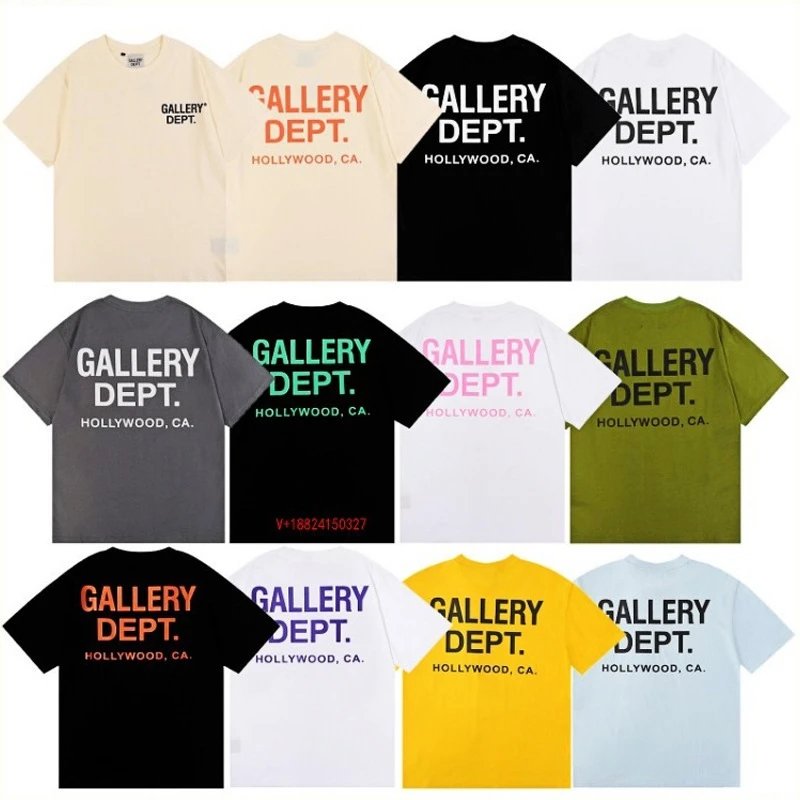 Gallery Dept T-Shirt Hollywood CA Logo Tee Men Women Streetwear Basic Tee
