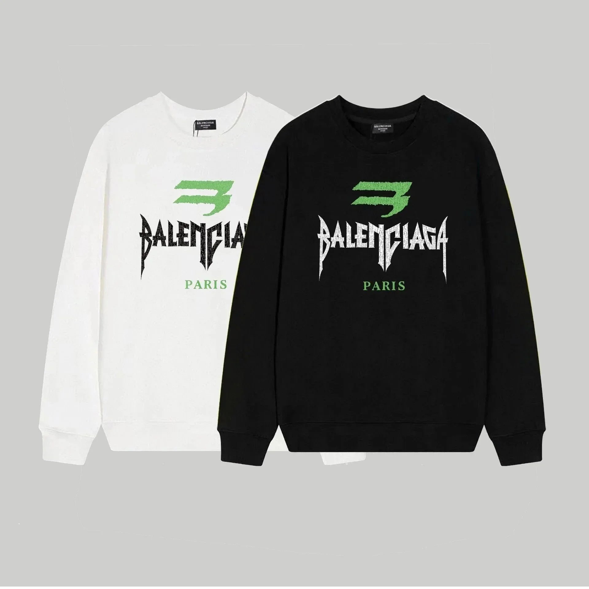 Balenciaga Paris Logo Sweatshirt Black and White