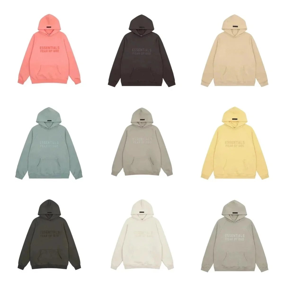 Essentials Hoodie Sweatshirt Unisex Oversized Logo Print Pullover