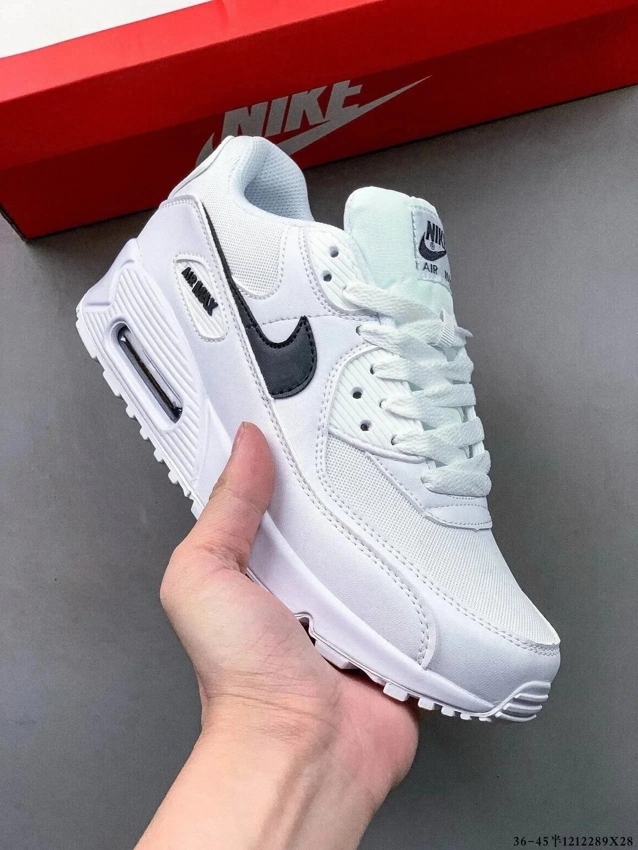 Nike Air Max 90 White Black Men Women Running Shoes