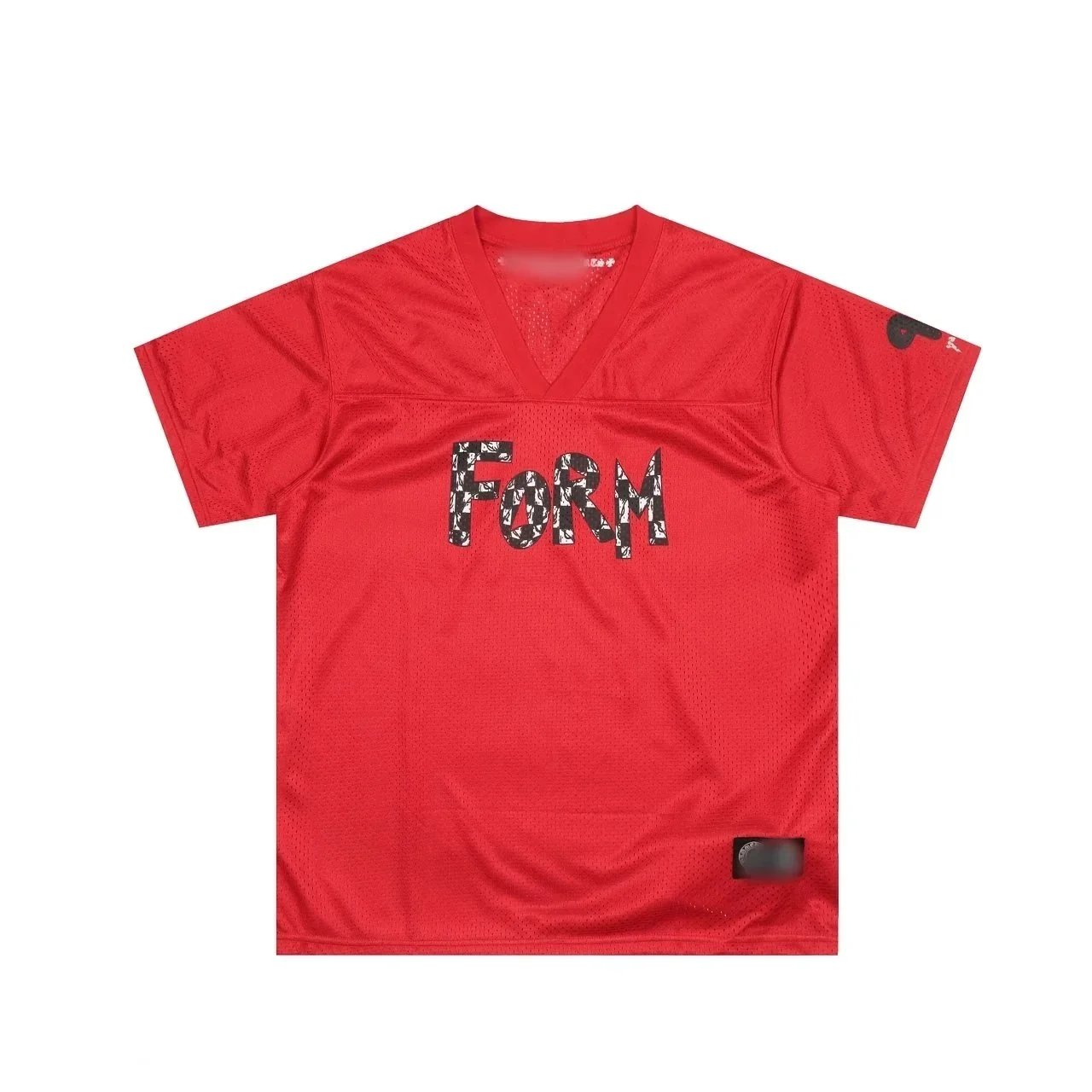 Red FORM Mesh V-Neck T-Shirt for Men