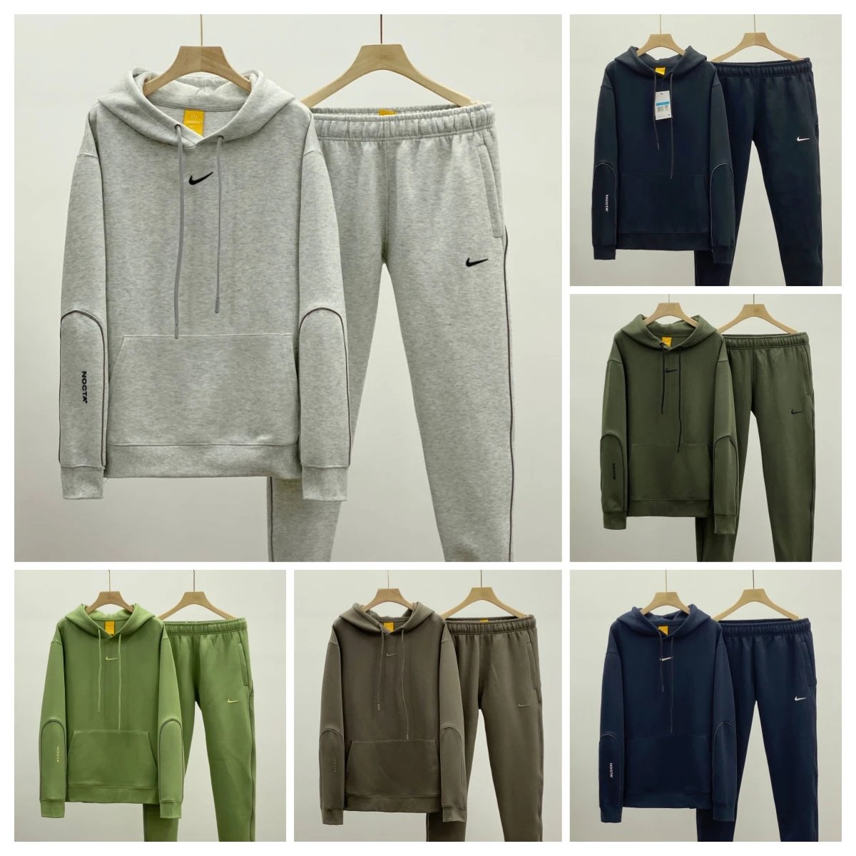 Nike Men's Hoodie and Sweatpants Set Comfortable Sportswear Tracksuit