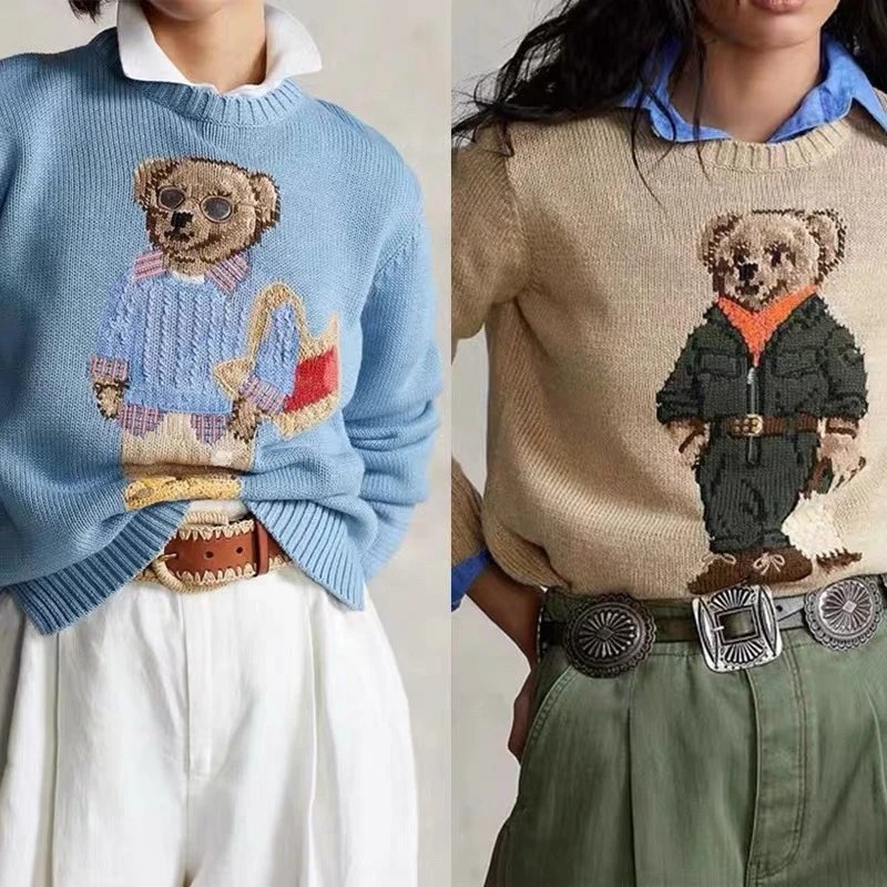 Polo Bear Knit Sweater for Women - Classic Iconic Design