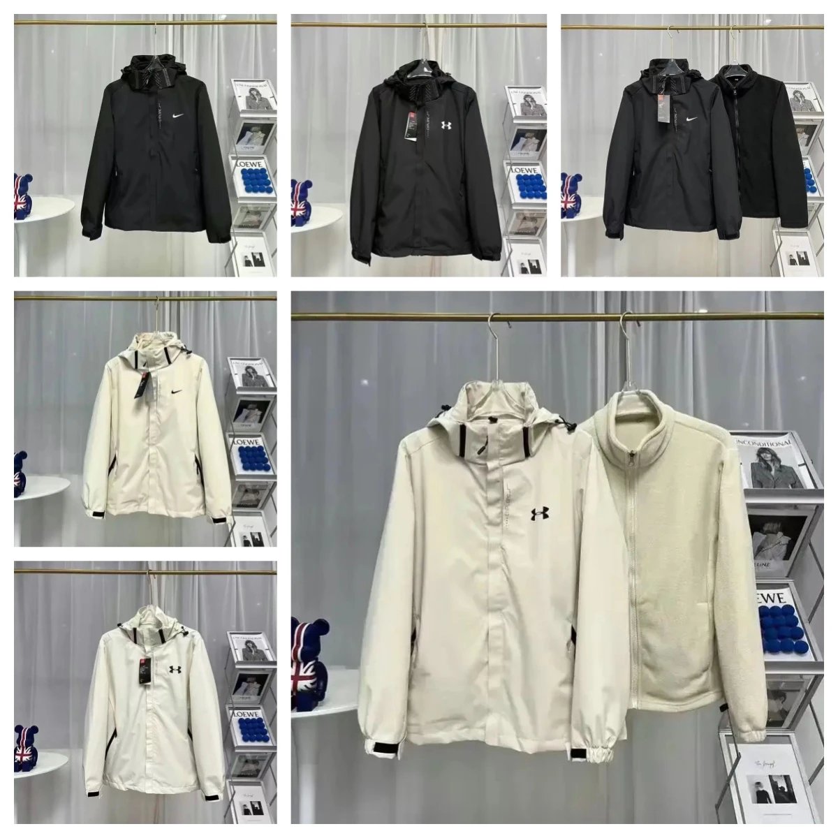 Under Armour Windbreaker Jacket for Men and Women Lightweight Hooded Outdoor Sport Coat