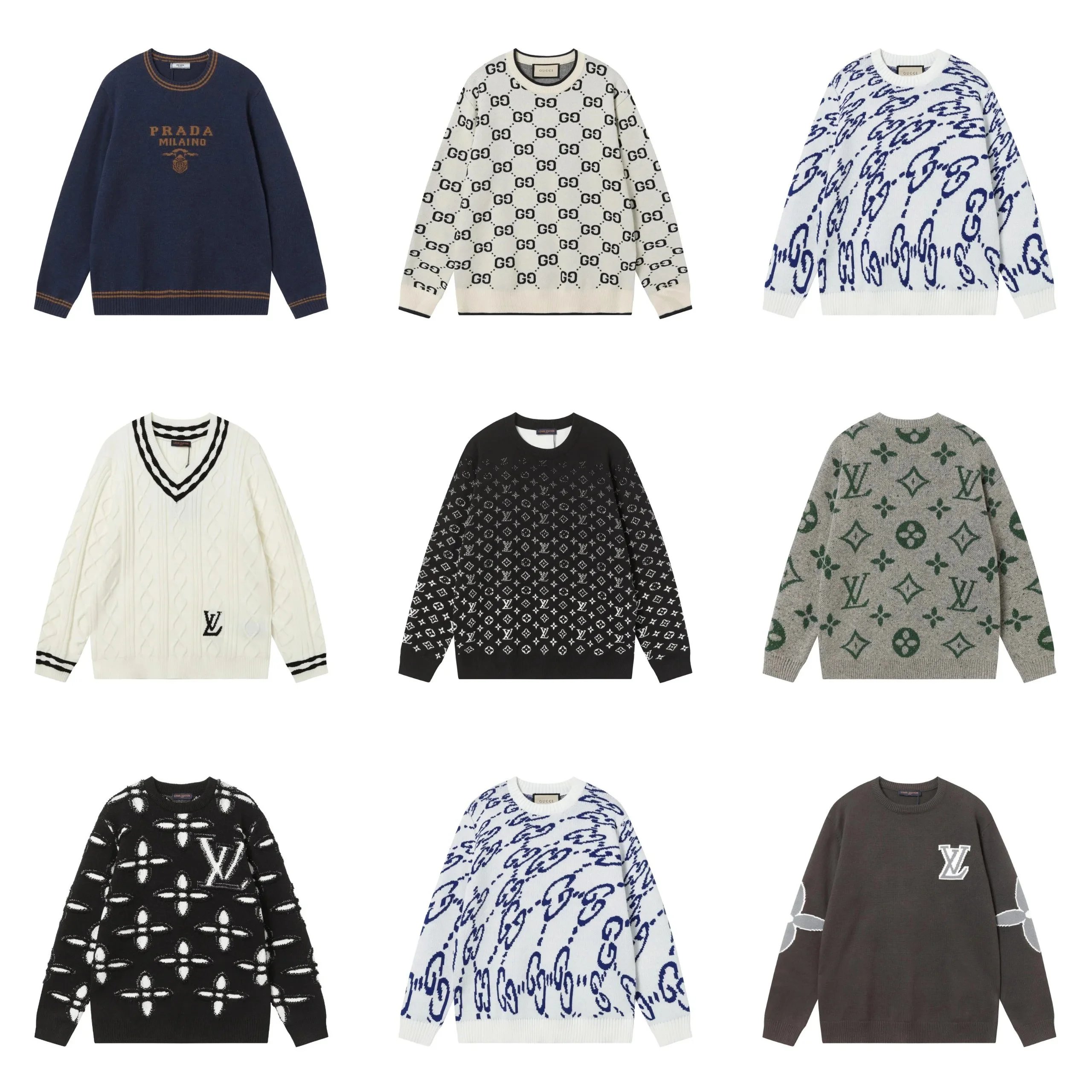 Luxury Monogram Knit Sweaters for Men and Women