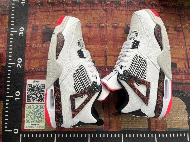 Nike Air Jordan 4 Retro White Red Black