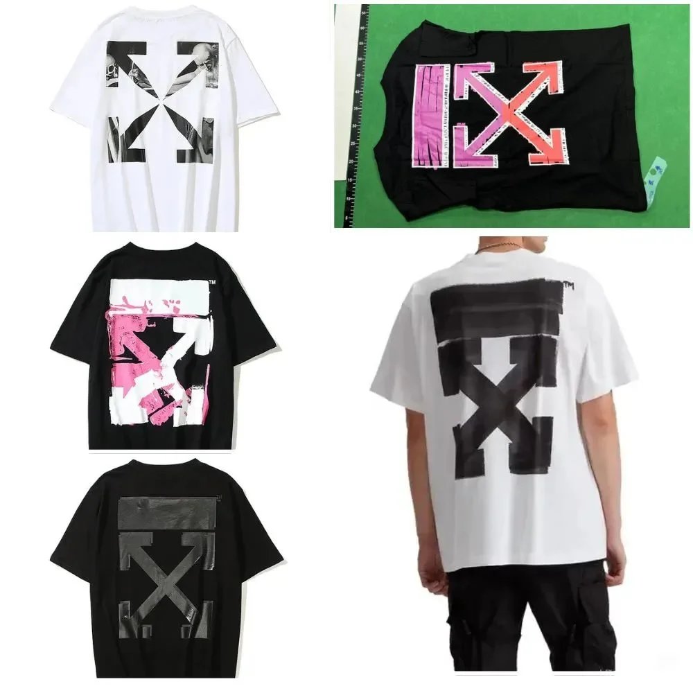 OFF-WHITE Arrows Print T-Shirt Men's Streetwear Fashion Tee