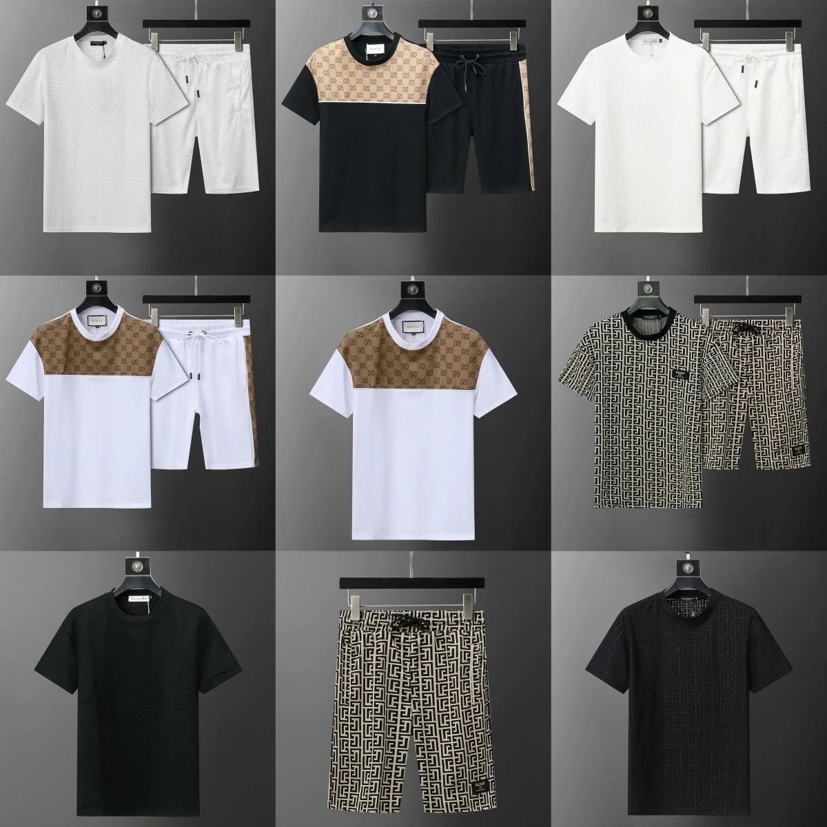 Men's Fashion T-Shirt and Shorts Set Casual Wear for Summer
