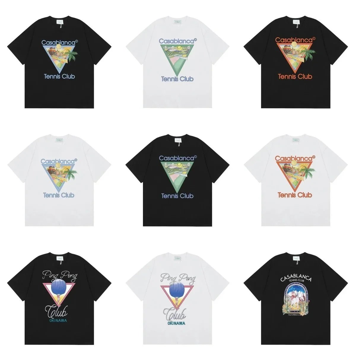 Casablanca Tennis Club T-Shirt Unisex Vintage Style Graphic Tee