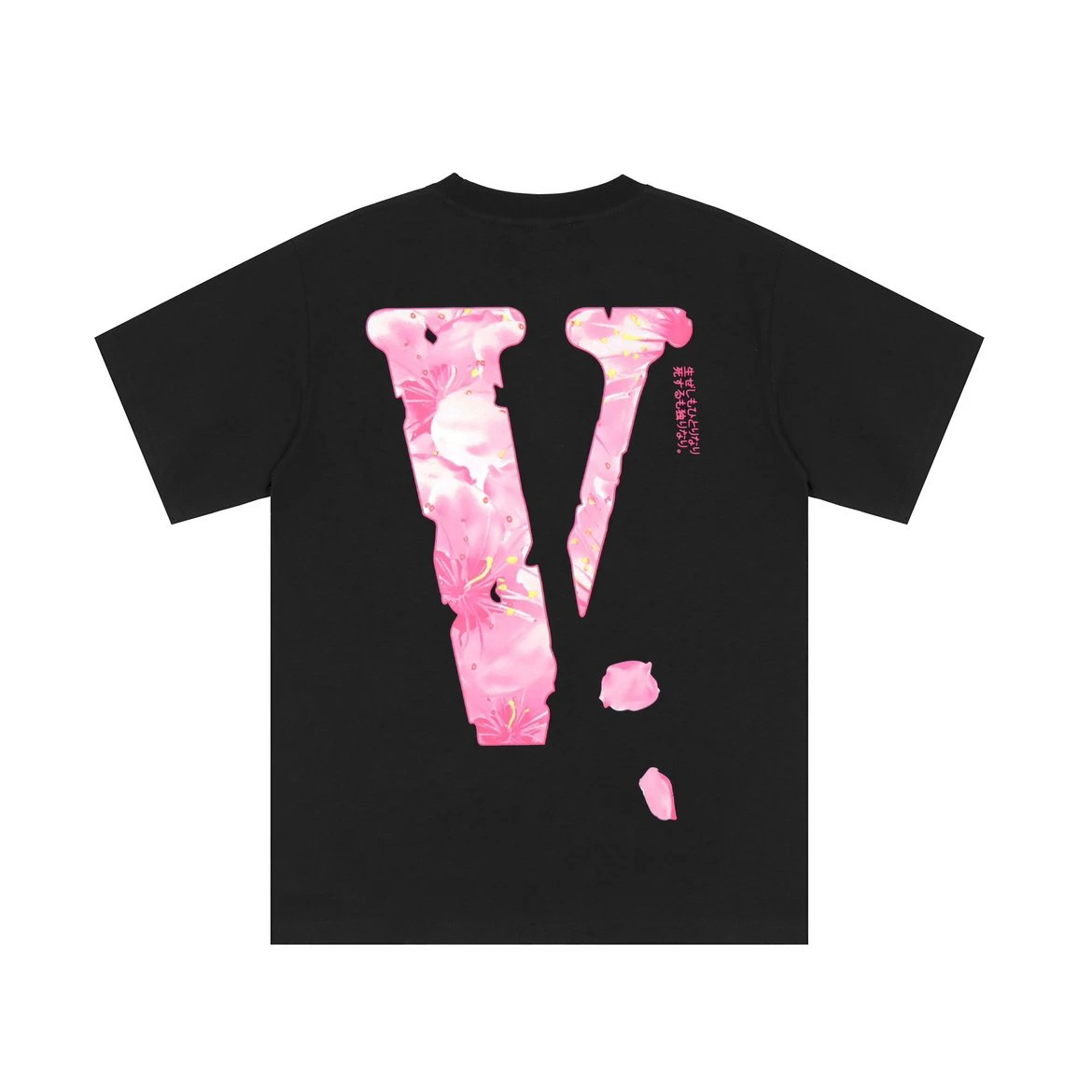 Vetements Cherry Blossom V Logo Black T-Shirt