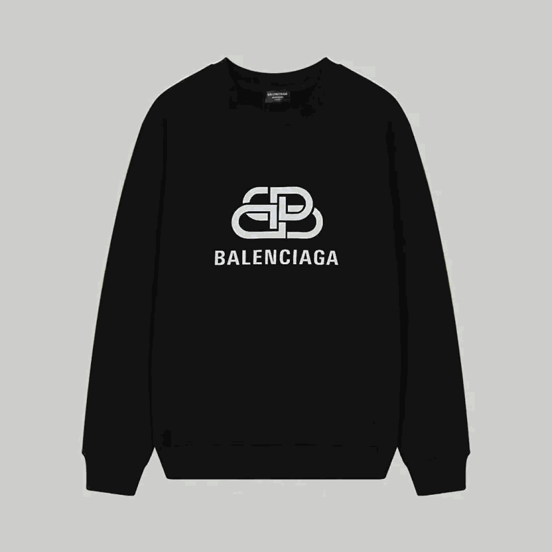 Balenciaga Logo Crewneck Sweatshirt Black