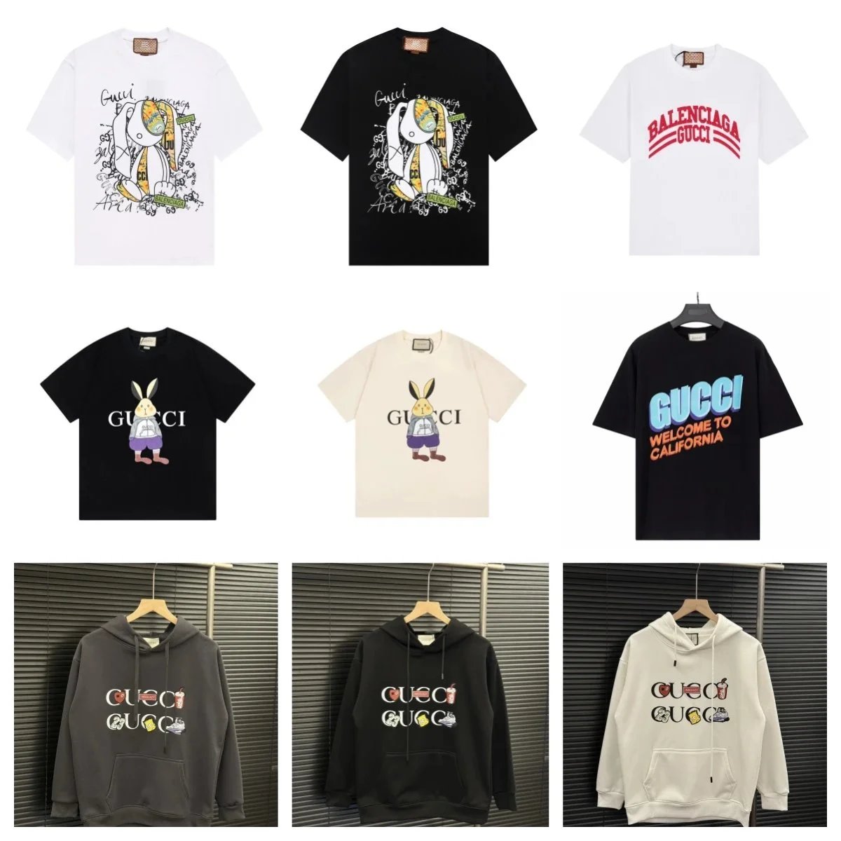 Gucci Rabbit Print T-Shirt and Hoodie Collection