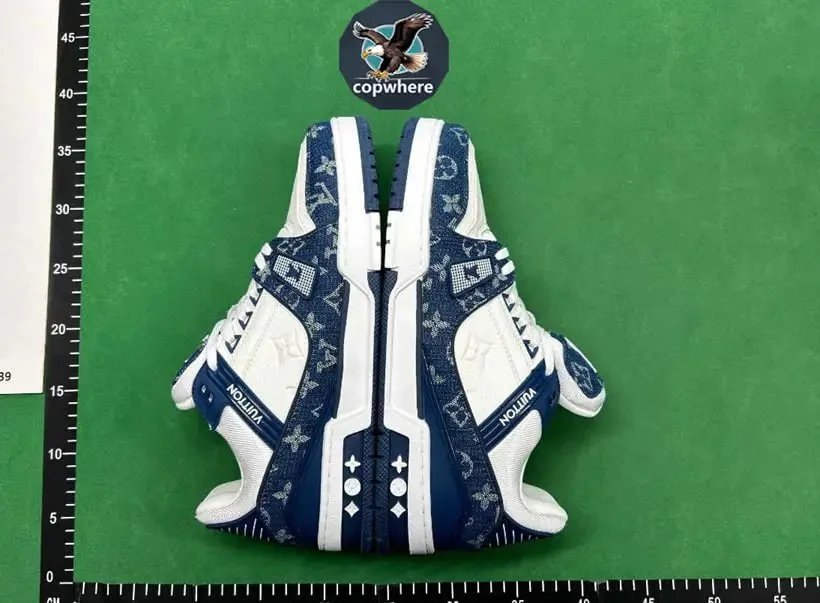 Louis Vuitton x Nike Air Force 1 LV Monogram Blue White Sneakers
