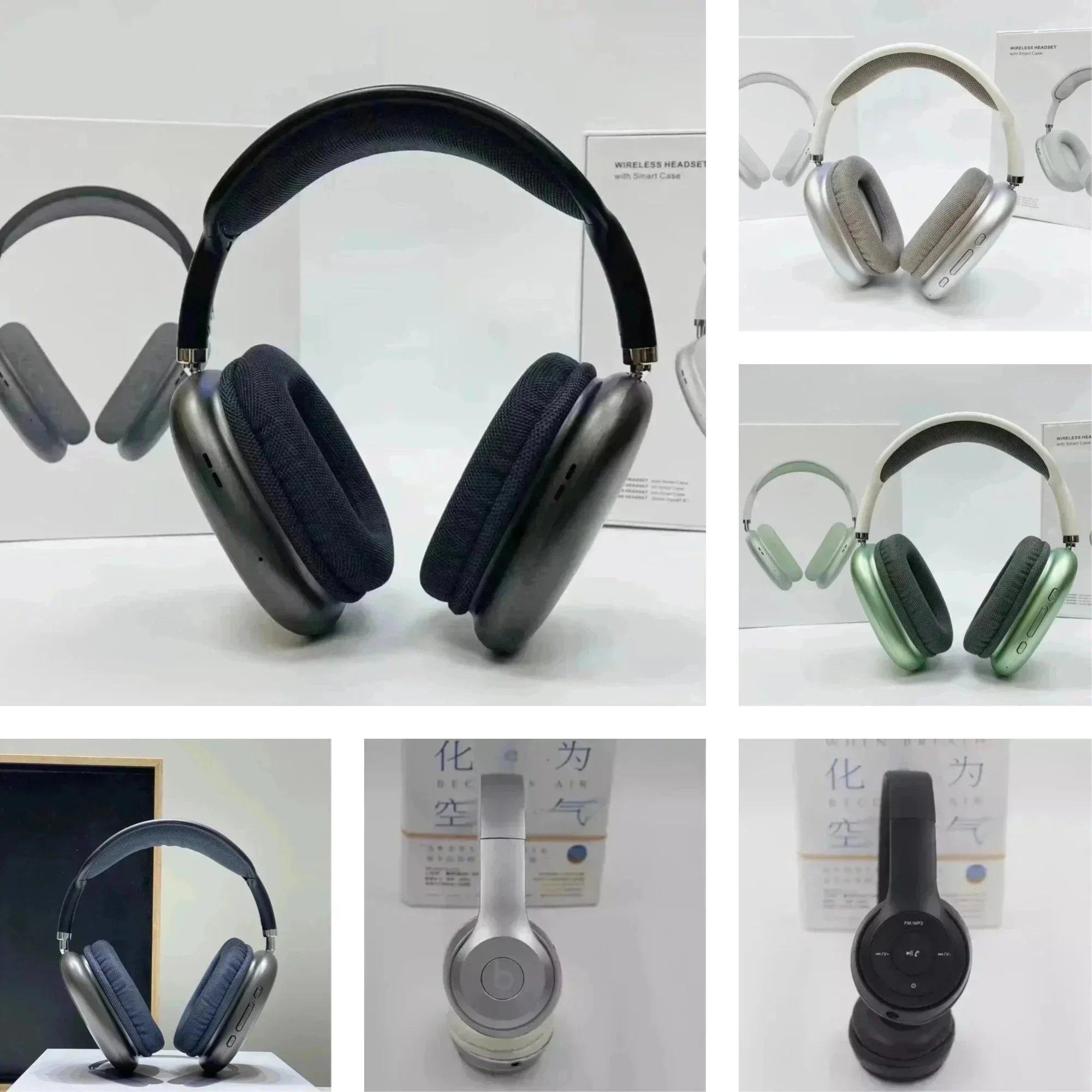 Wireless Over-Ear Headphones with Smart Case and Noise Cancellation