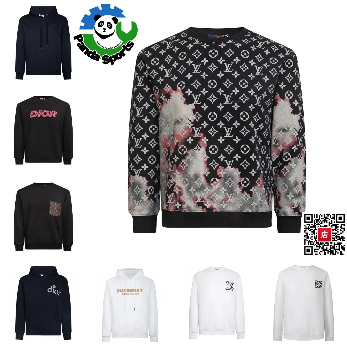 Louis Vuitton Monogram Flame Print Crewneck Sweater