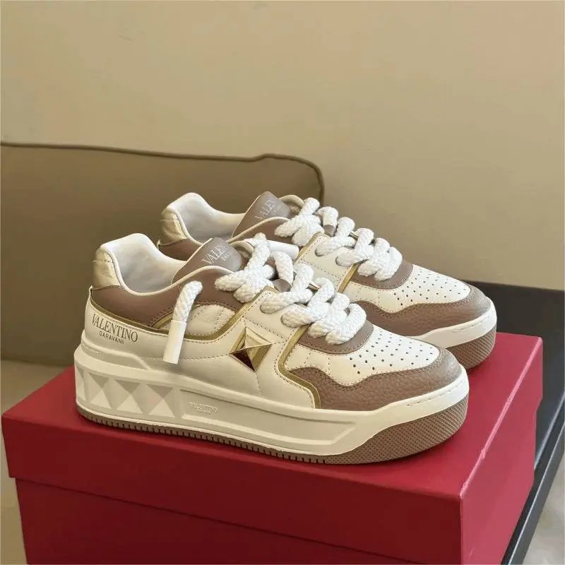 Valentino Rockrunner White and Beige Sneakers for Women