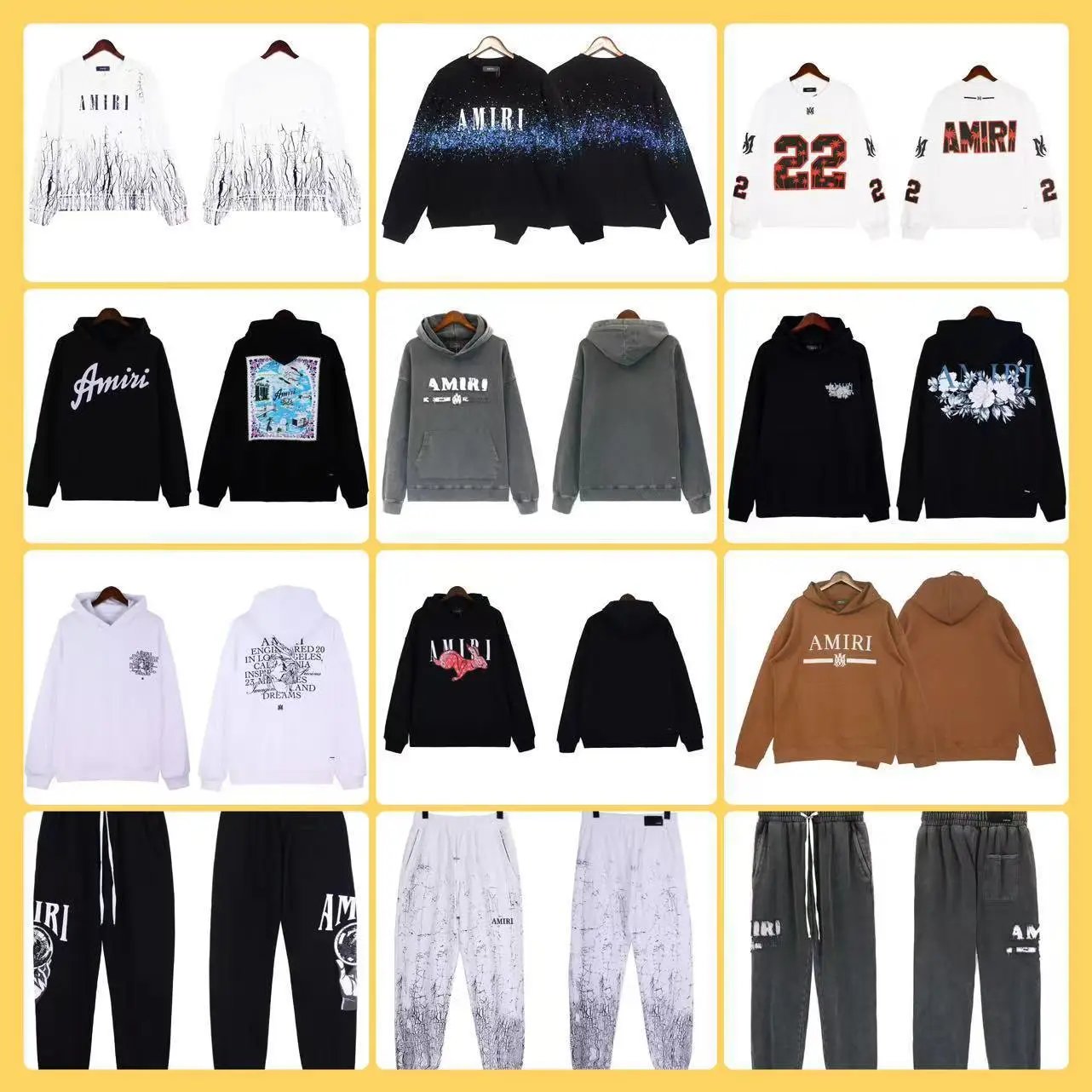 AMIRI Hoodies Sweatshirts and Pants Collection