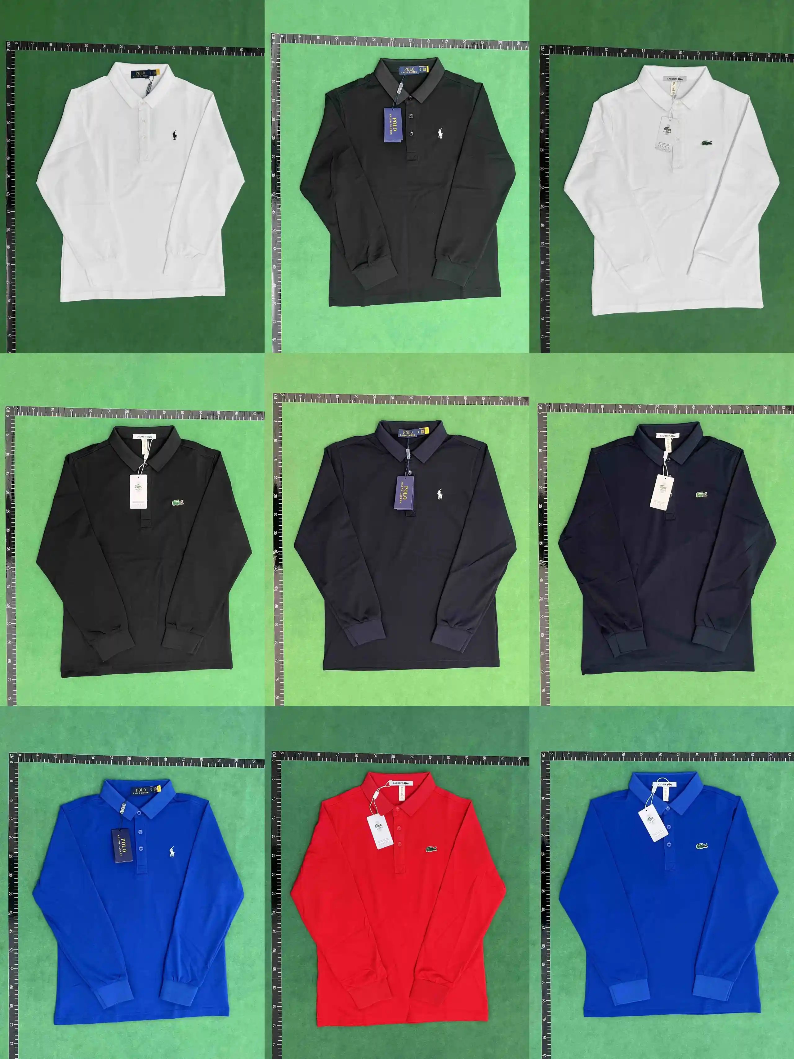 Long Sleeve Polo Shirts for Men - Classic Fit with Pony Logo
