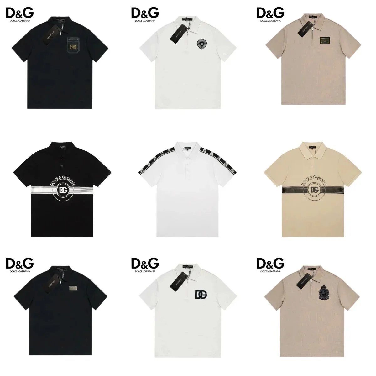 Dolce & Gabbana Men's Polo Shirts - Classic Logo Design