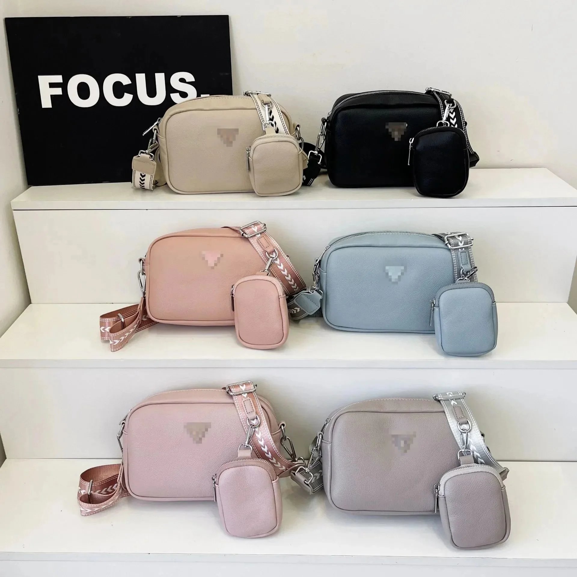 Focus Mini Crossbody Bag with Matching Pouch - Stylish & Compact Design