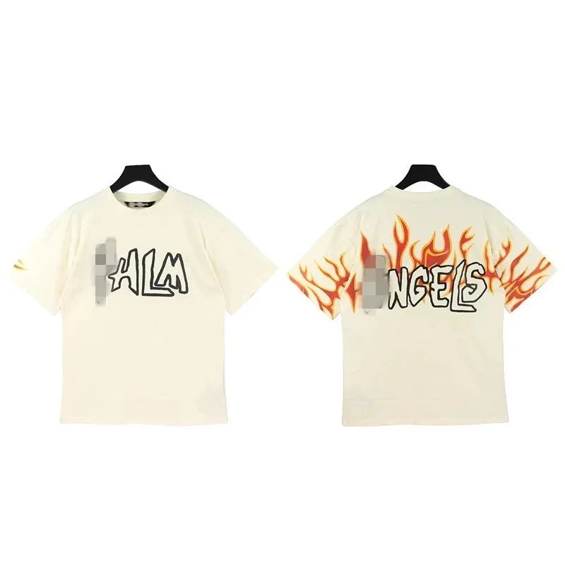 Palm Angels Flame Print T-Shirt Men's Streetwear Graphic Tee