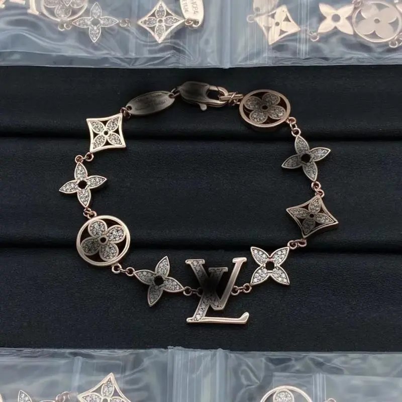 Louis Vuitton LV Monogram Diamond Bracelet Rose Gold