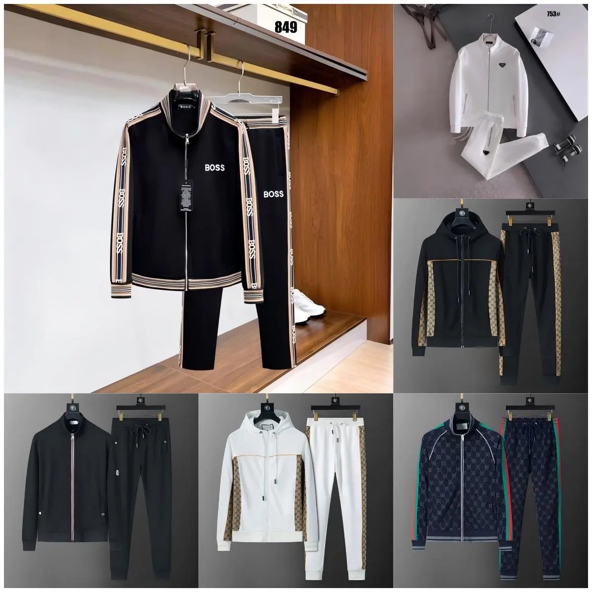 BOSS Men's Sport Suit Tracksuit Set Casual Wear