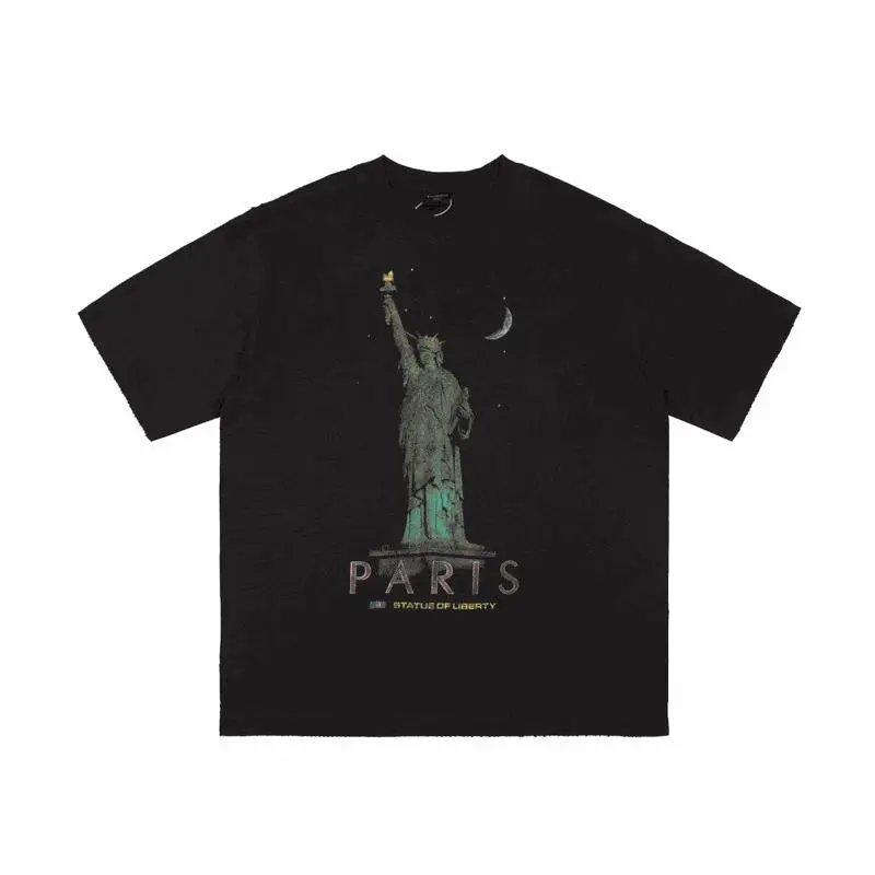 PARIS Statue of Liberty Graphic T-Shirt Black