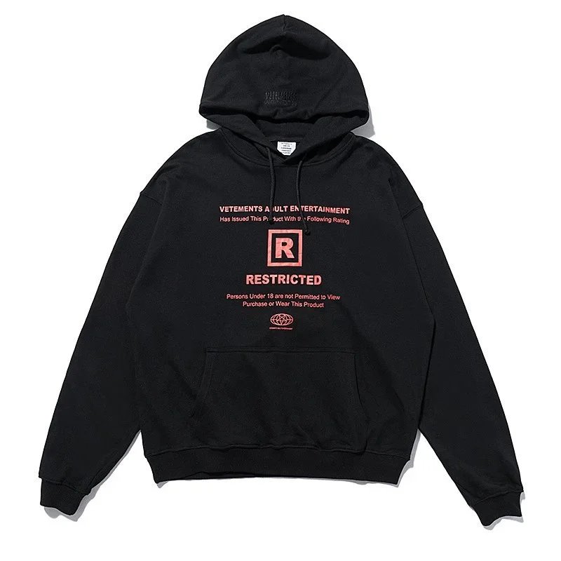 VETEMENTS Restricted Logo Hoodie Black