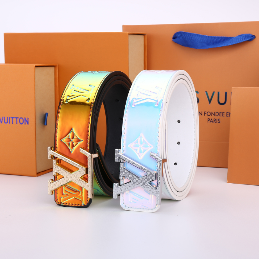 Louis Vuitton Holographic Leather Belt with LV Buckle