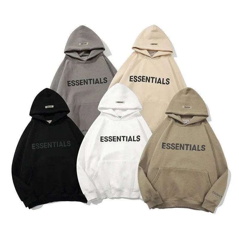 Essentials Hoodie Oversized Logo Sweatshirt Men Women Streetwear