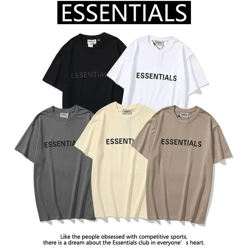 Essentials Logo Print T-Shirt Unisex Oversized Streetwear Tee