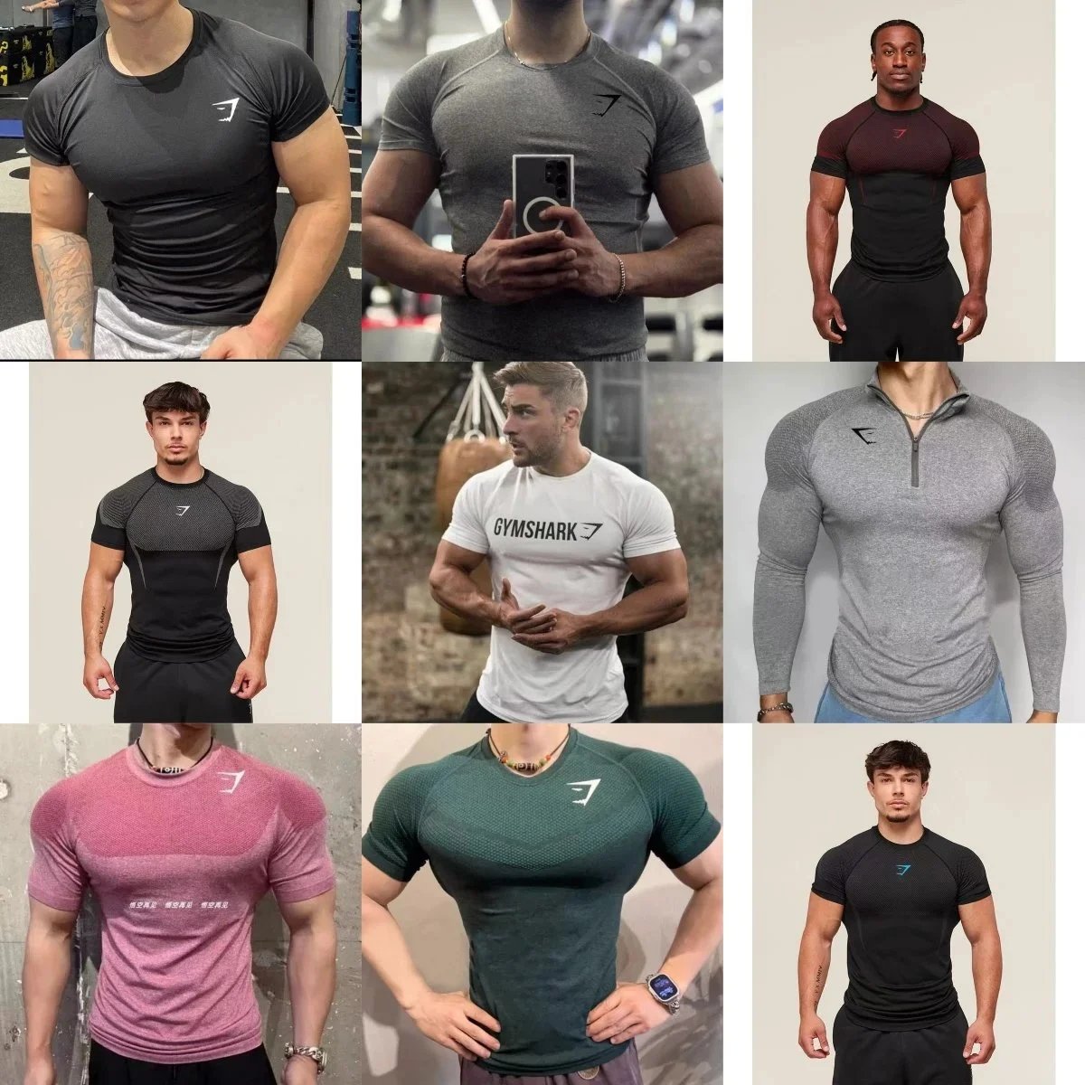 Gymshark Men's Performance Compression T-Shirt for Workout and Training