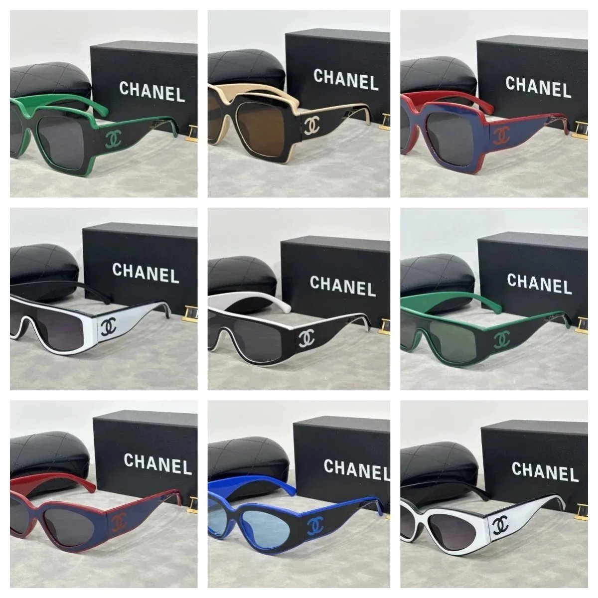 CHANEL Designer Sunglasses Fashion Square Frame UV Protection Shades