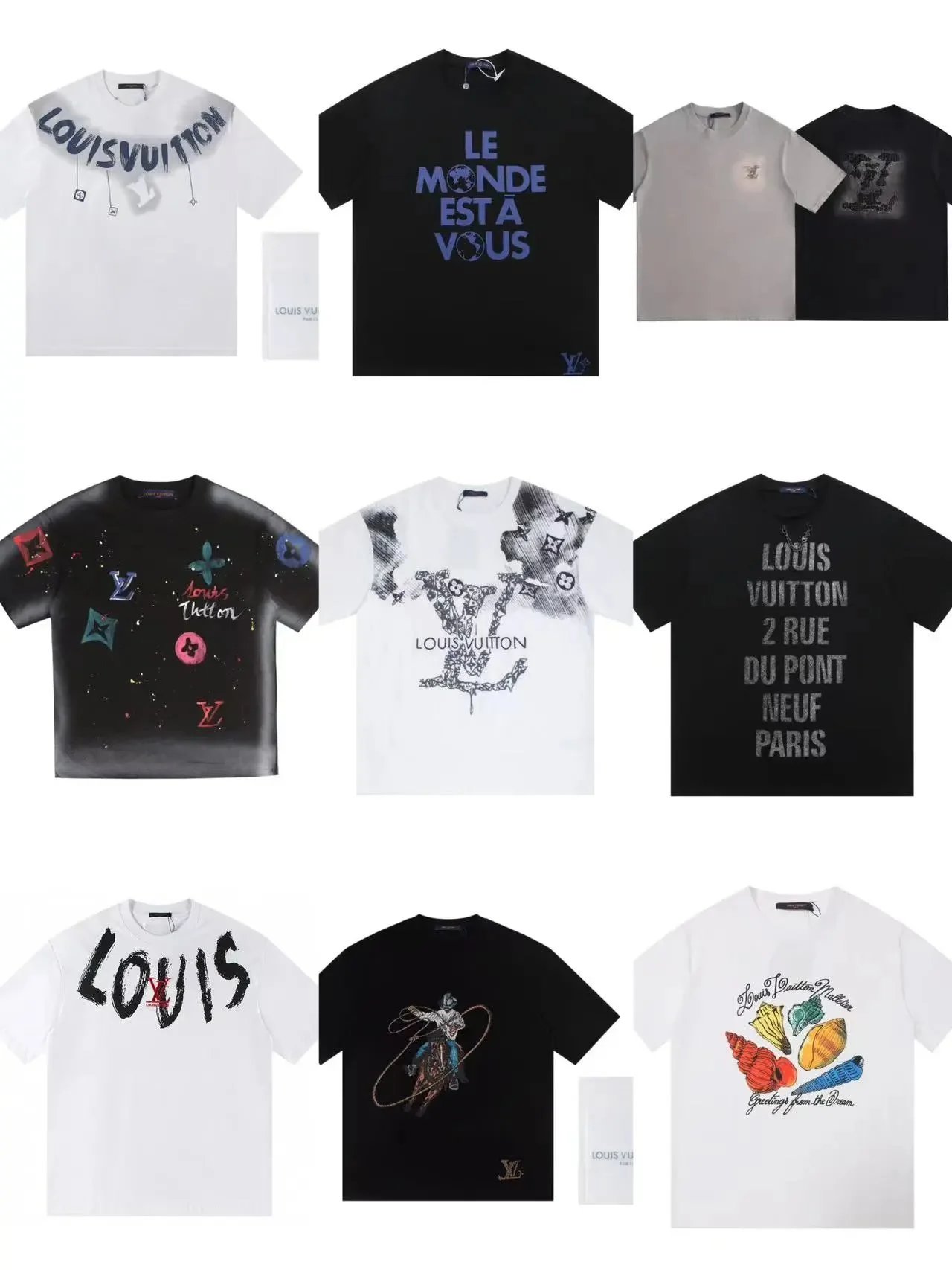 Louis Vuitton Men's Graphic T-Shirts Collection