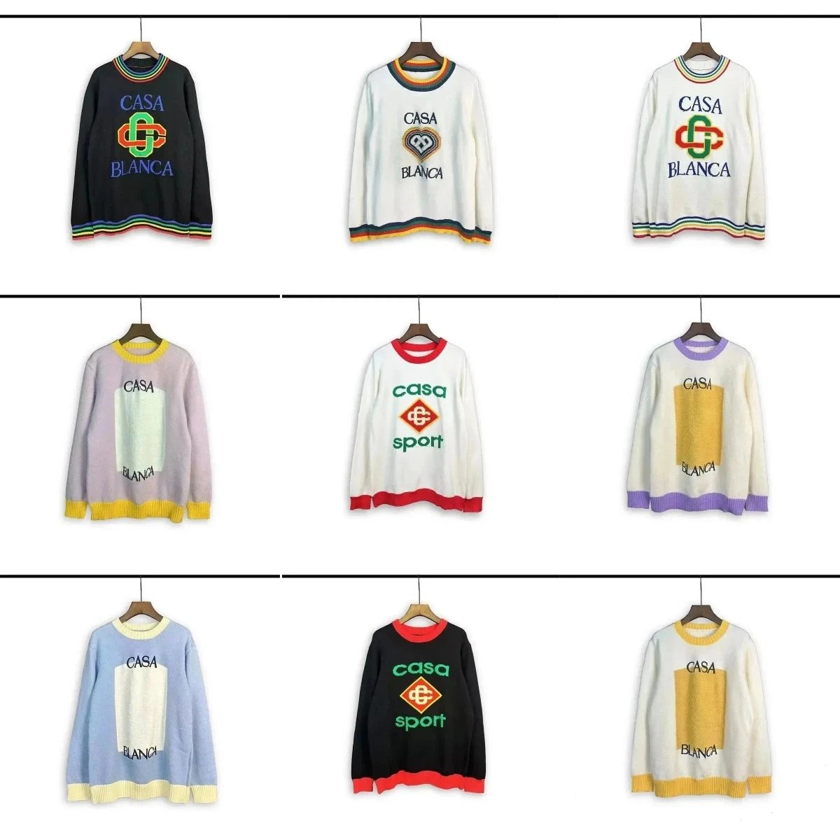 Casa Blanca Knit Sweaters for Men and Women - Fashionable Logo Design