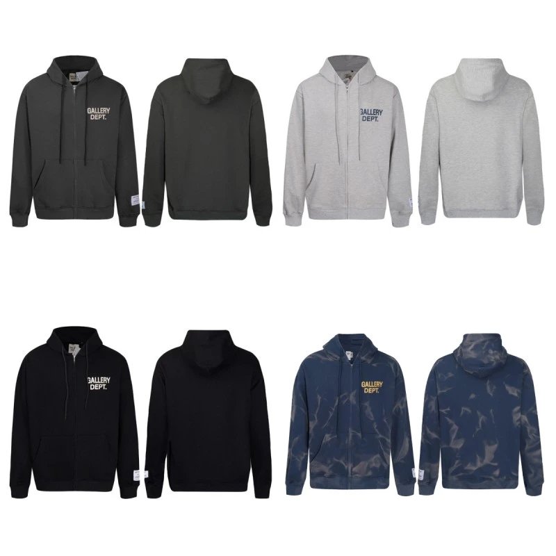 Gallery Dept Zip Hoodie Men's Streetwear Sweatshirt