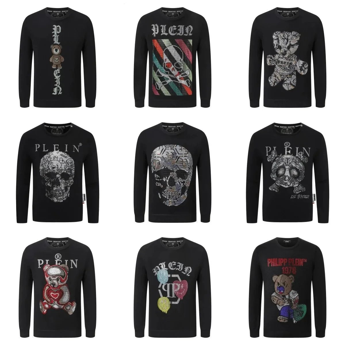 Philipp Plein Embroidered Sweaters for Men