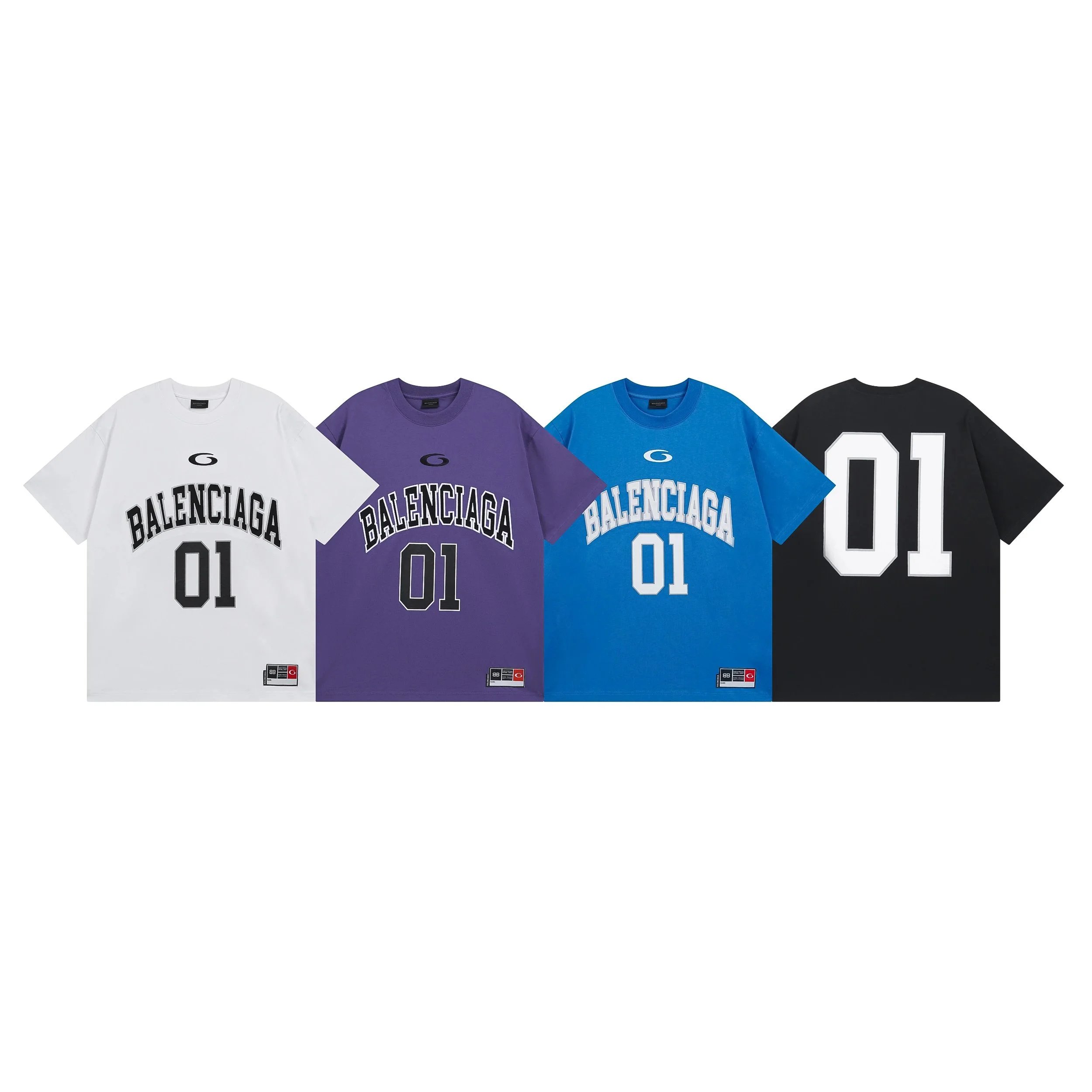 Balenciaga 01 Logo T-Shirt Men's Oversized Streetwear Tee