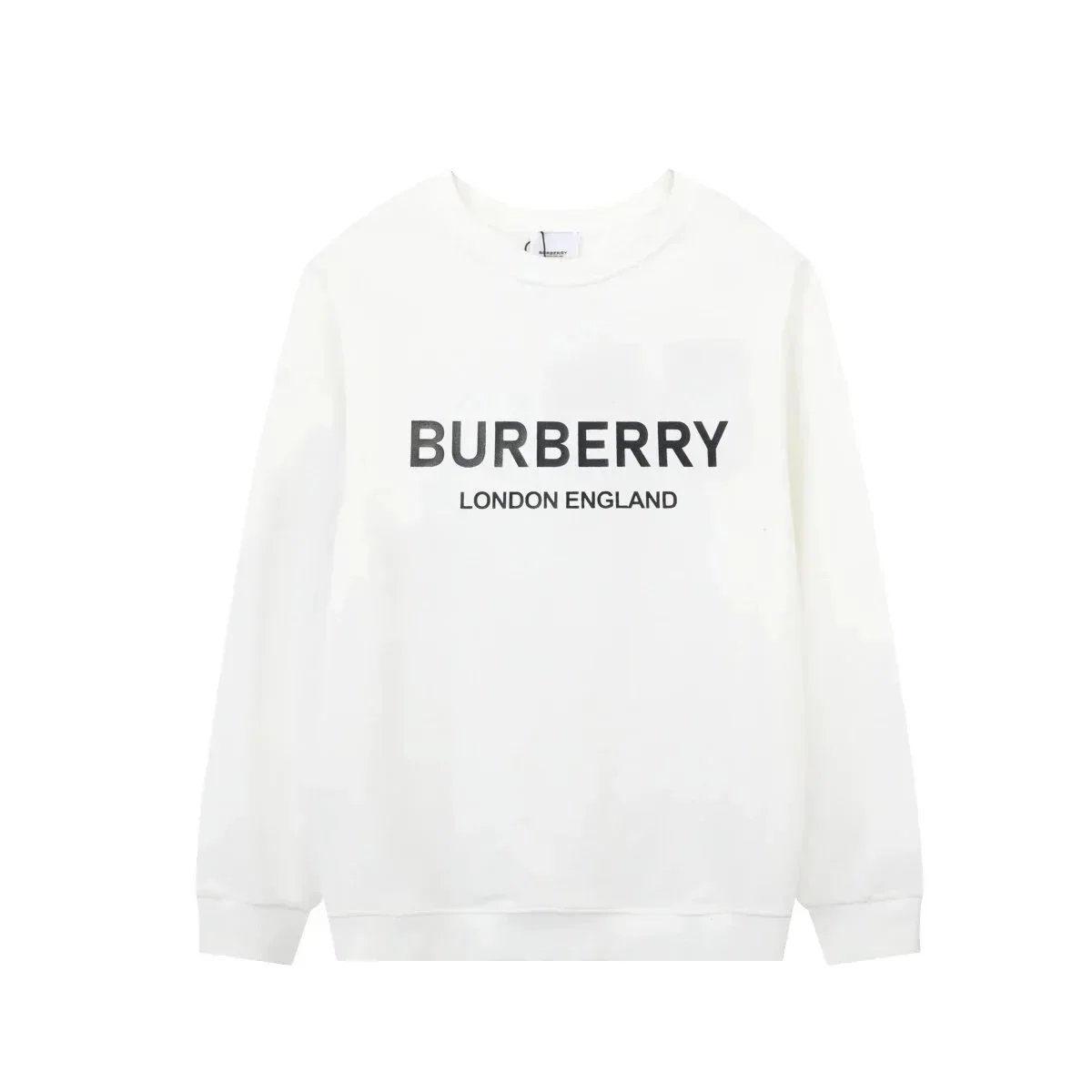 Burberry Logo Print Crewneck Sweatshirt White