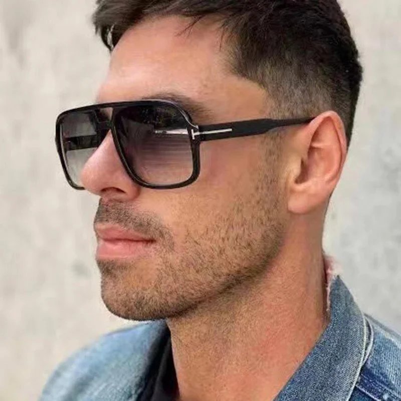 Stylish Black Square Sunglasses for Men