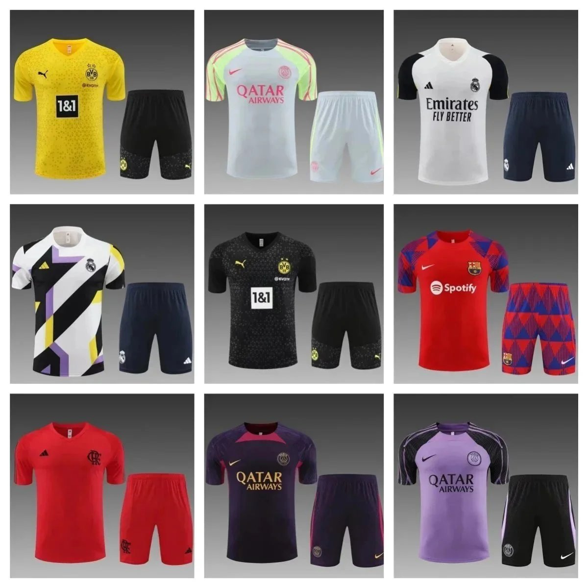 Official Football Kits 2023-2024 - Soccer Jerseys & Shorts Sets